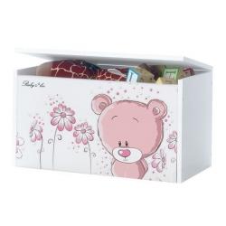 BabyBoo Box na hračky, truhla Medívek STYDLÍN růžový, D19