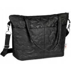 Univerzální taška ke kočárku / kabelka přes rameno, černá, 43x30 cm