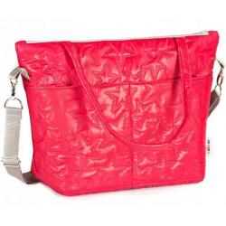 Univerzální taška ke kočárku / kabelka přes rameno, červená, 43x30 cm