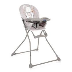 Levná krmící židlička se stolkem pro miminka od 6 měsíců, skládací, šedá / béžová