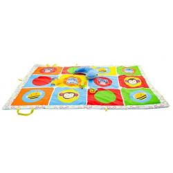 Barevná podložka- hrací deka pro děti od narození, barevná zvířátka, 142x90 cm