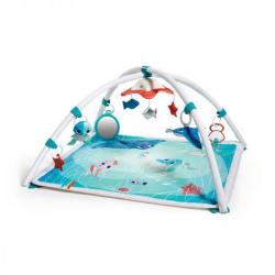 Dětská interaktivní hrací deka s hrazdou a kolotočem 2v1 mořský svět