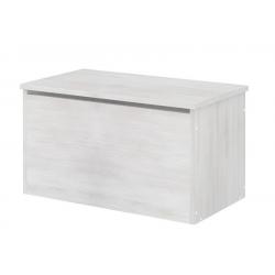 Dřevěný box na hračky a otevíracím horním víkem bílé dřevo 70x40x40 cm